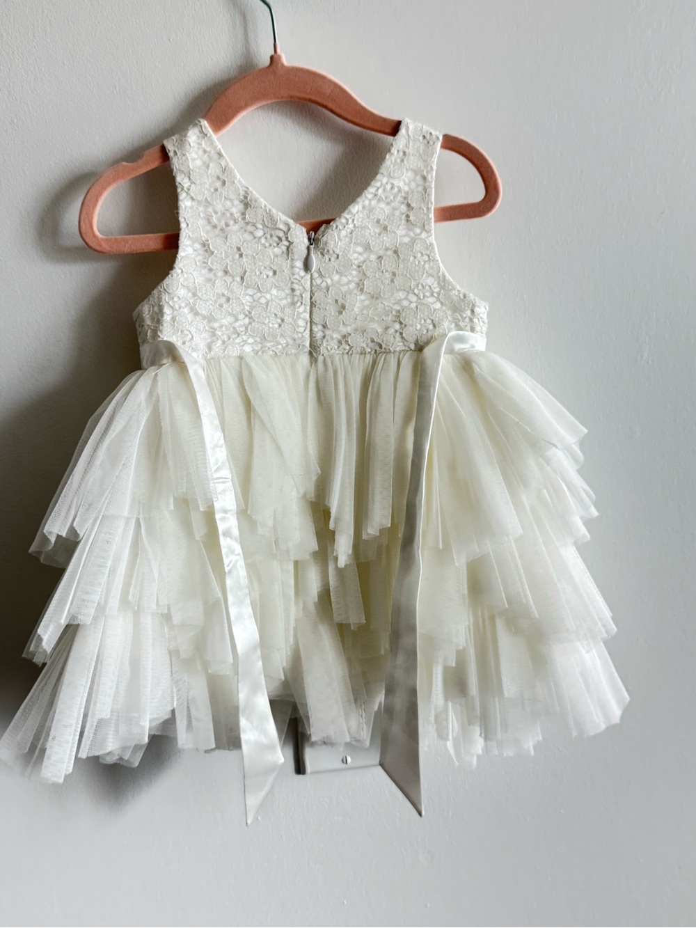 American Princess White Lace & Tulle Tiered Dress - 18M - Picture 5 of 6